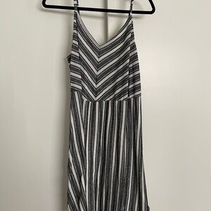 Black and White Stripped Tank Dress